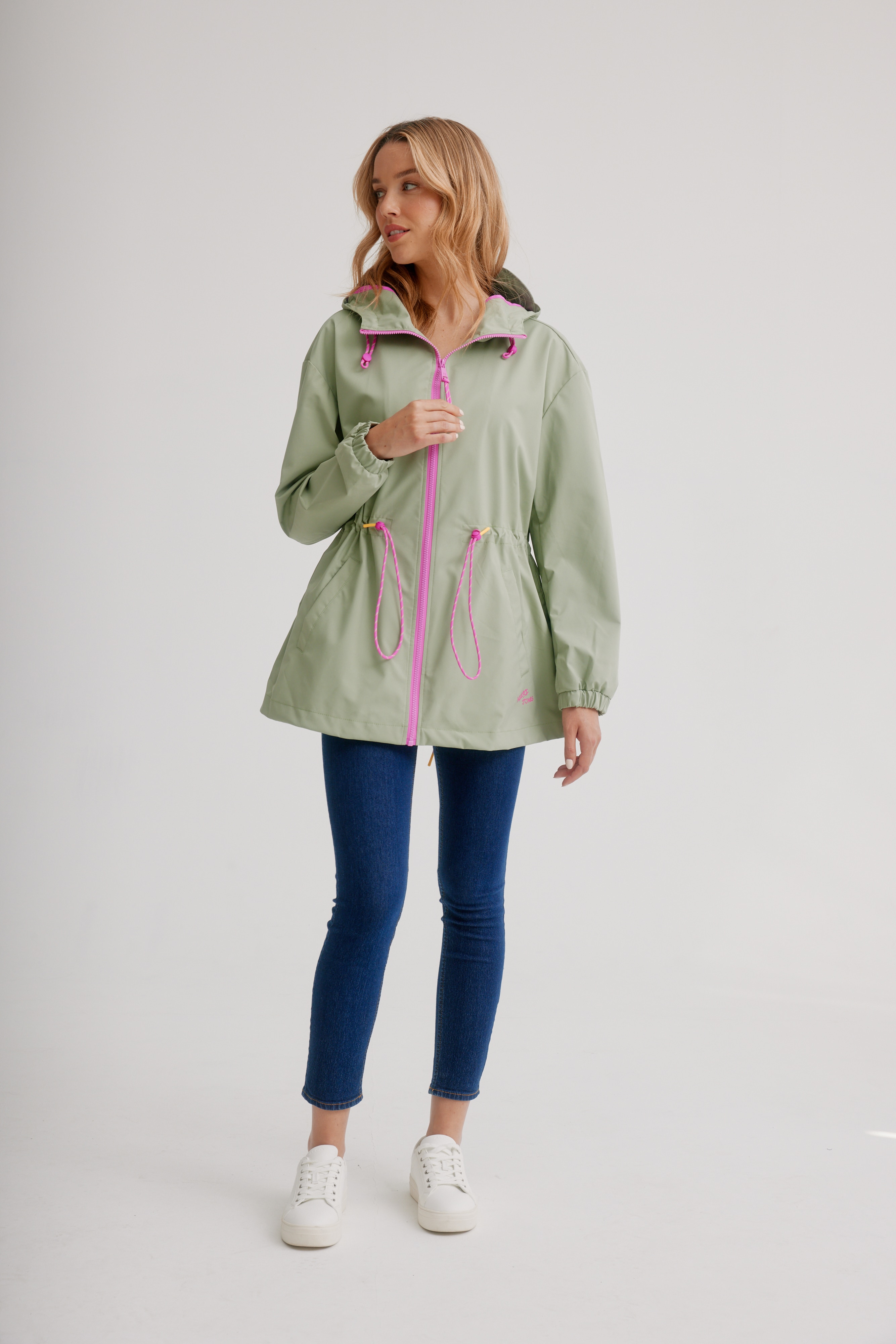 Nikki Jones Packable Anorak Raincoat With Contrast Trim