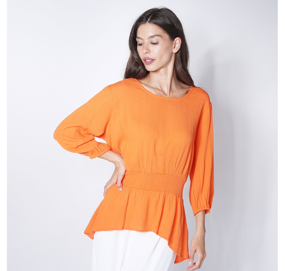 Image 252193_ORA.jpg, Product 252-193 / Price $24.33, Guillaume Peplum Top With High Low Hem from Guillaume on TSC.ca's Fashion department