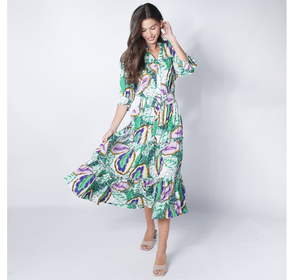 Image 252195_GRETL.jpg, Product 252-195 / Price $51.33, Guillaume Tiered Long Dress from Guillaume on TSC.ca's Fashion department