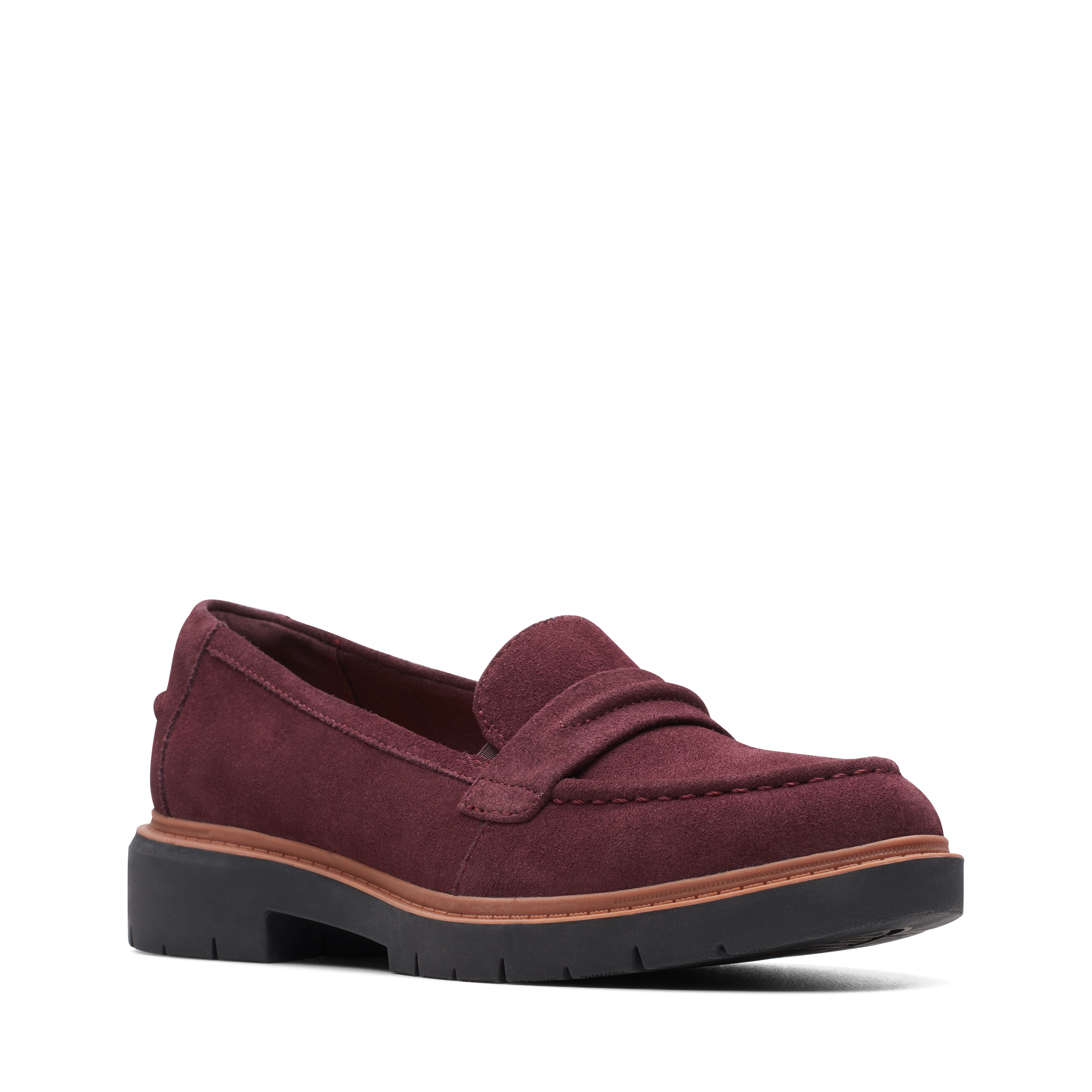 Clarks best sale red loafers