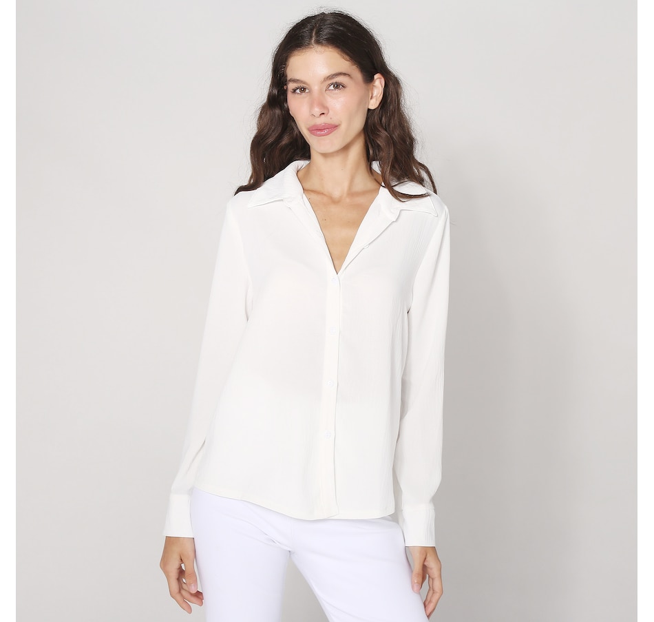 Image 252369_ECR.jpg, Product 252-369 / Price $31.33, Kim & Co. Crinkle Poplin On The Go Shirt from Kim & Co. on TSC.ca's Fashion department