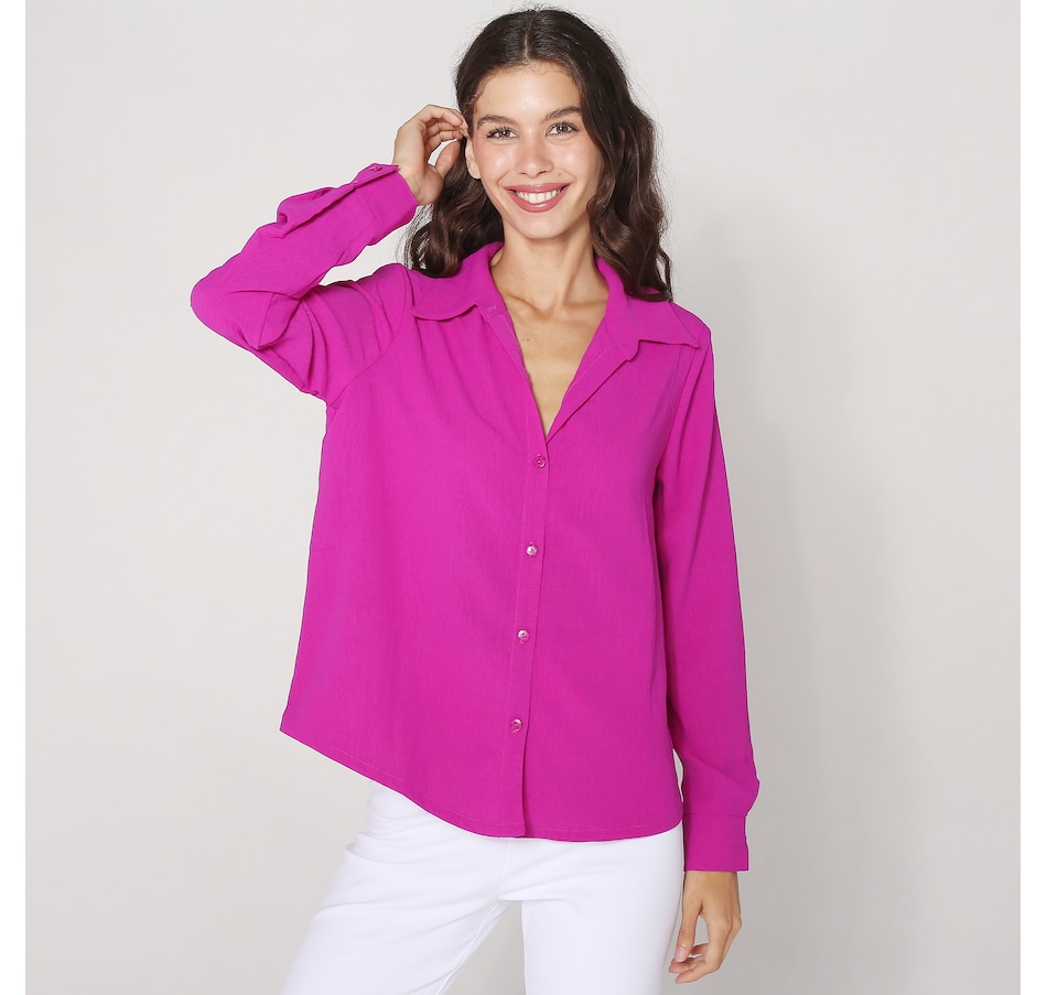 Image 252369_ORC.jpg, Product 252-369 / Price $31.33, Kim & Co. Crinkle Poplin On The Go Shirt from Kim & Co. on TSC.ca's Fashion department