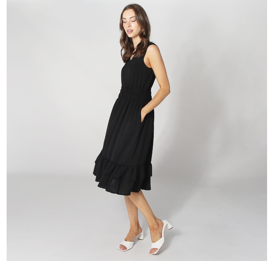 Image 252406_BLK.jpg, Product 252-406 / Price $19.33, Nina Leonard Textured Wave Dress from Nina Leonard on TSC.ca's Fashion department