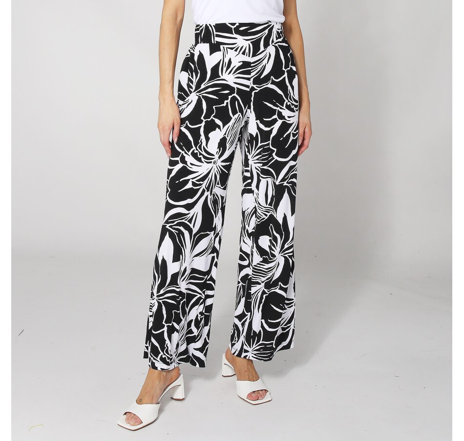 Image 252419_BKW.jpg, Product 252-419 / Price $24.33, Nina Leonard Printed Palazzo Pant With Pockets from Nina Leonard on TSC.ca's Fashion department