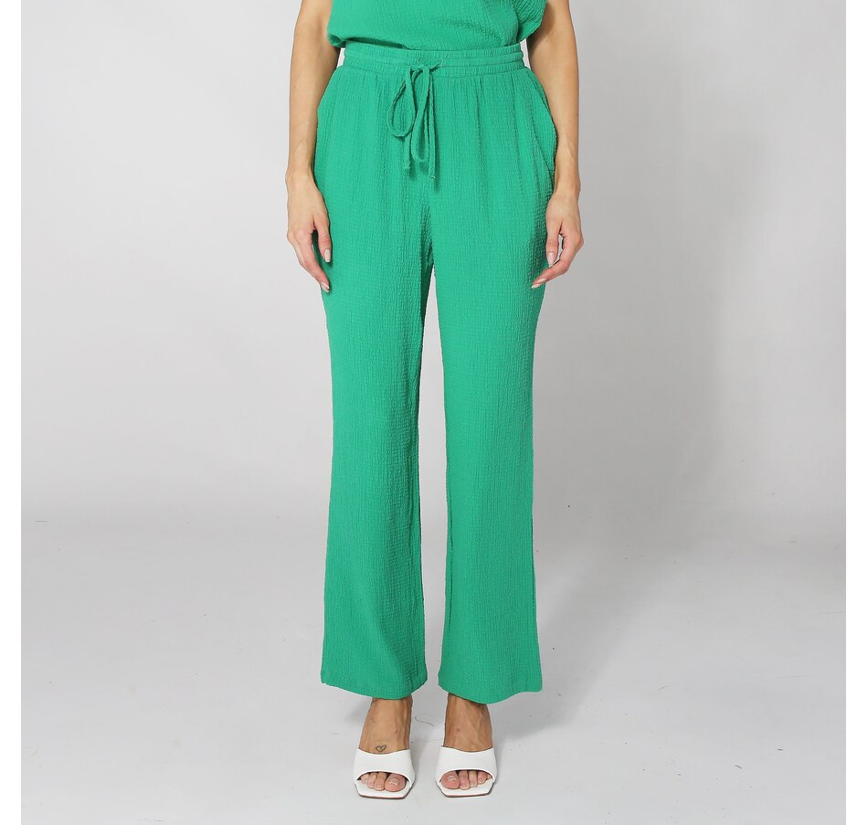 Image 252420_BTGRN.jpg, Product 252-420 / Price $24.33, Nina Leonard Elastic Waist Straight Leg Pant from Nina Leonard on TSC.ca's Fashion department