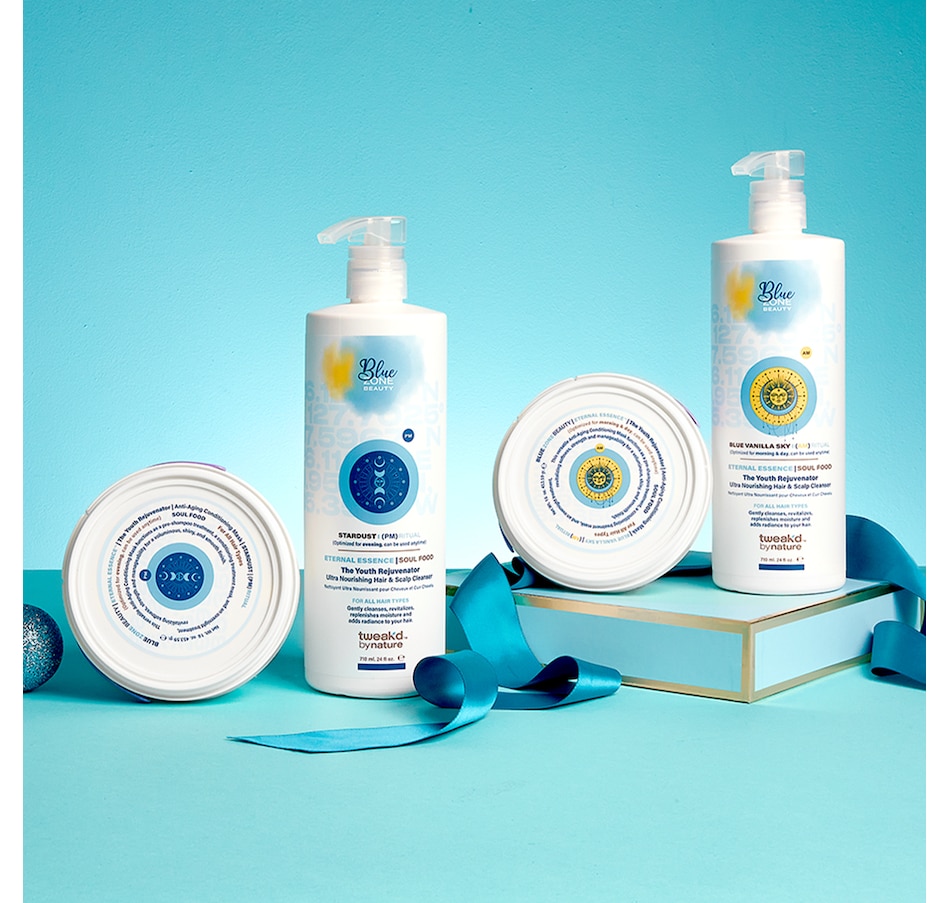 Image 252447_ALTMORE100.jpg, Product 252-447 / Price $130.00, Tweak'd Blue Zone Beauty Youth Rejuvenator Soulfood Ultra Nourishing Hair & Scalp Shampoo Cleanser + Mask Set from Tweak'd by Nature on TSC.ca's Beauty department