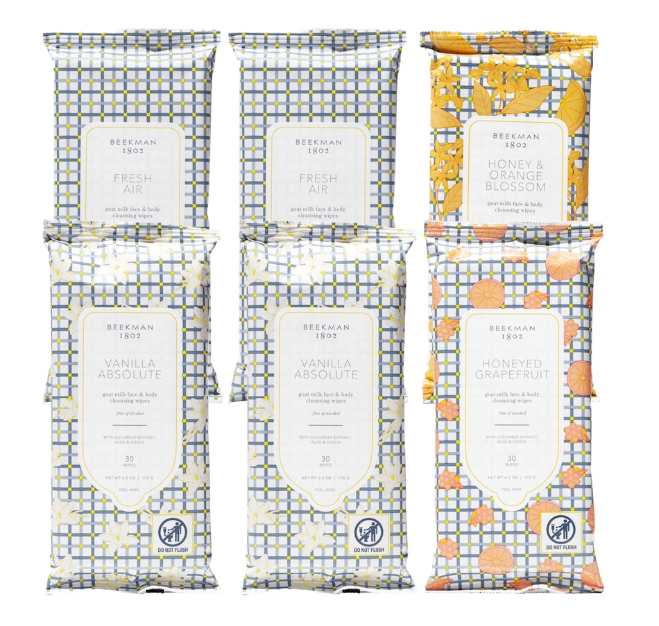 Image 252454.jpg, Product 252-454 / Price $60.00, Beekman 1802 6-Piece Assorted Goat Milk Face Wipes from Beekman 1802 on TSC.ca's Beauty department