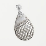 Samuel B. Collection Sterling Silver Mother of Pearl Carved Pendant