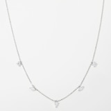 Graziela Gems 18K Gold 0.55 ctw Diamond 5-Station Floating Necklace