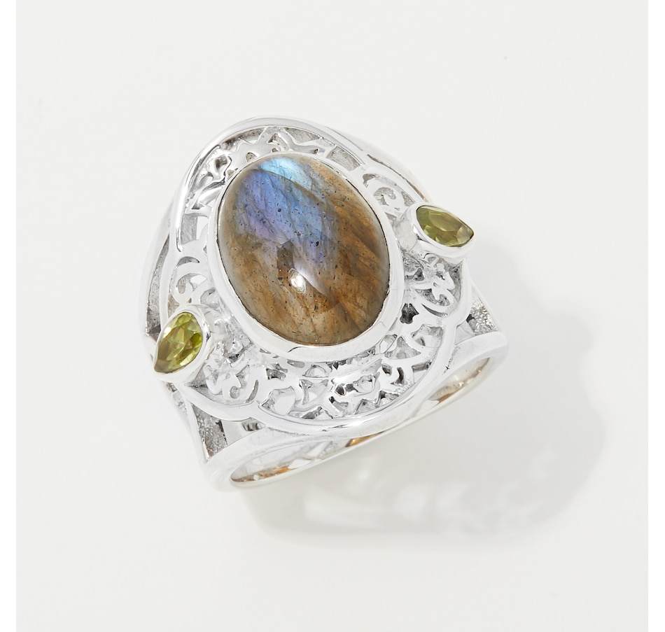 Image 252578.jpg, Product 252-578 / Price $59.33, Himalayan Gems Sterling Silver Labradorite and Peridot Ring from Himalayan Gems on TSC.ca's Jewellery department