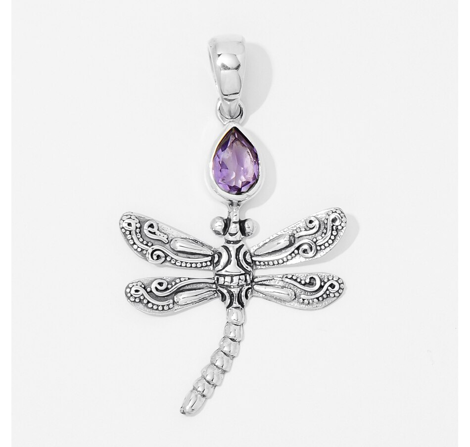 Image 252585_AMY.jpg, Product 252-585 / Price $39.88, Samuel B. Collection Sterling Silver Gemstone Dragonfly Pendant from Samuel B. Collection on TSC.ca's Jewellery department