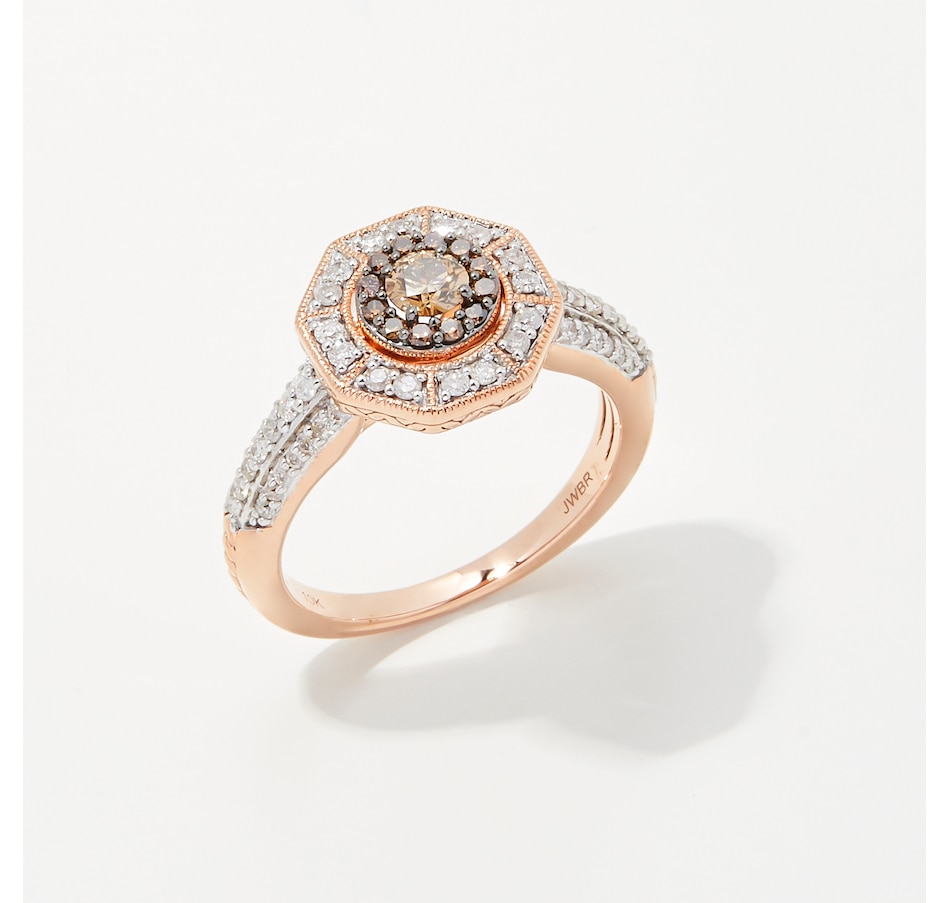 Image 252632.jpg, Product 252-632 / Price $479.33, 10K Rose Gold 0.75 ctw Champagne and White Diamond Ring from Diamond Show on TSC.ca's Jewellery department