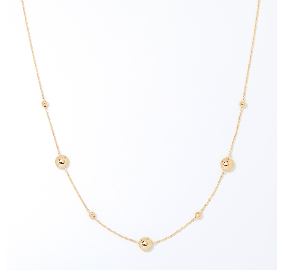 Image 252638.jpg, Product 252-638 / Price $699.99, UNOAERRE 18K Yellow Gold Round Puffed Element and Bead Necklace from UnoAErre Jewellery on TSC.ca's Jewellery department