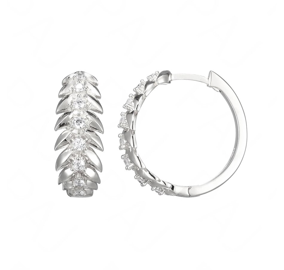 Image 252682.jpg, Product 252-682 / Price $69.33, Diamonelle Sterling Silver Diamonelle Wreath Hoop Earrings from Diamonelle on TSC.ca's Jewellery department
