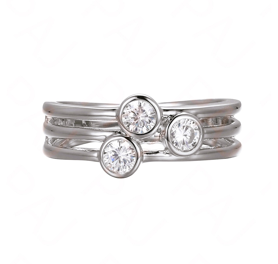 Image 252688_RHOP.jpg, Product 252-688 / Price $79.99, Diamonelle Sterling Silver Diamonelle Triple Row Ring from Diamonelle on TSC.ca's Jewellery department