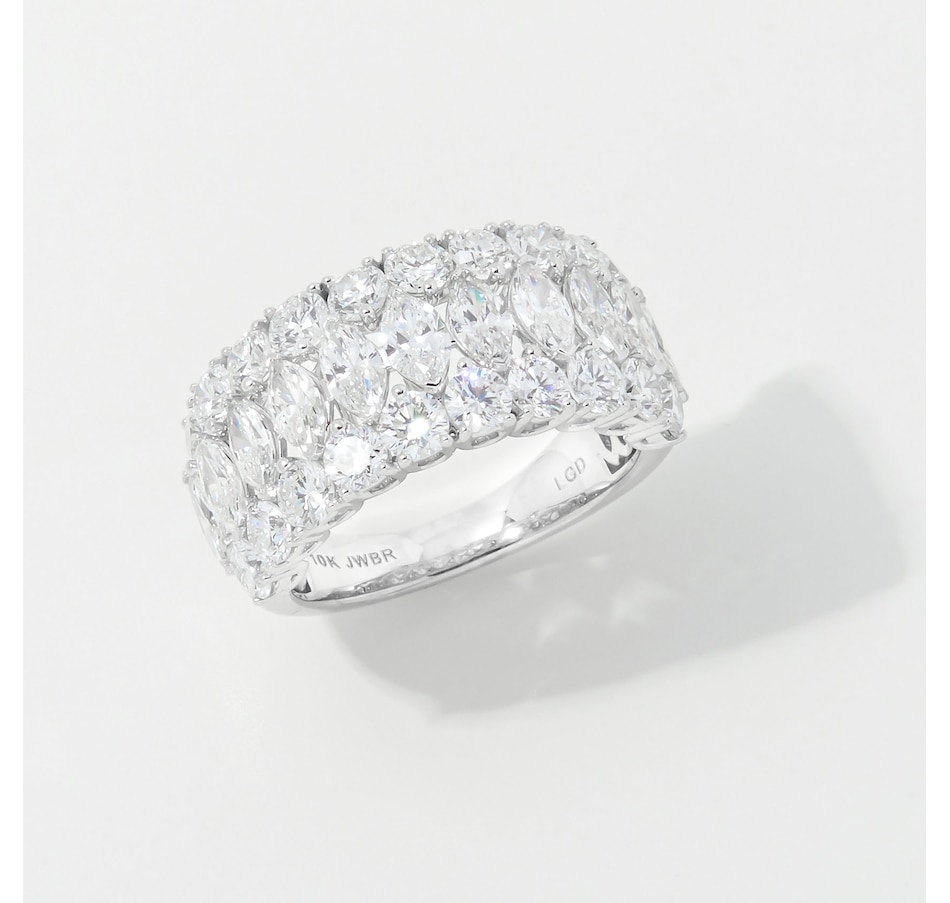 Evera Diamonds 10K White Gold 3.90ctw Wide Diamond Ring