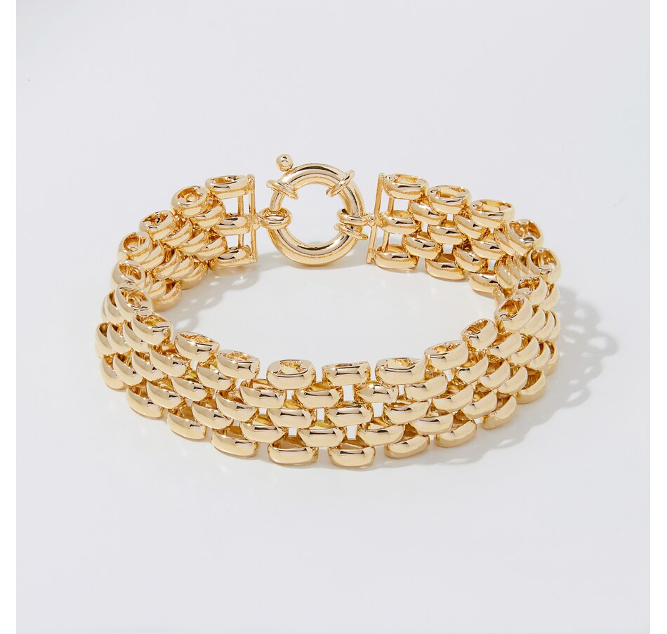Image 252749_YGP.jpg, Product 252-749 / Price $119.99, Bronzoro 18K Gold Plated Five Row Pantera Bracelet from Bronzoro on TSC.ca's Jewellery department