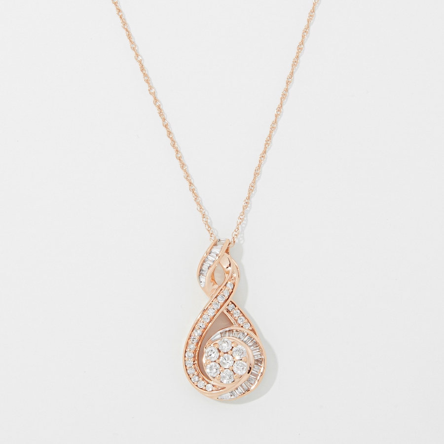 Image 252768.jpg, Product 252-768 / Price $399.33, 10K Rose Gold 0.50ctw Diamond Pendant with Chain from Diamond Show on TSC.ca's Jewellery department