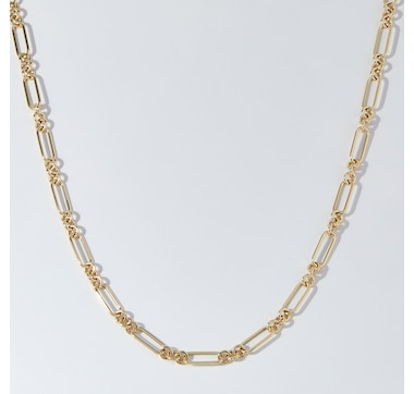 Stefano Oro 14K Yellow Gold Figaro Paperclip Necklace
