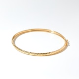Stefano Oro 14K Yellow Gold Diamond Cut Bella Bangle
