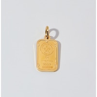  Stefano Oro 14K/24k Yellow Gold Ingot Pendant