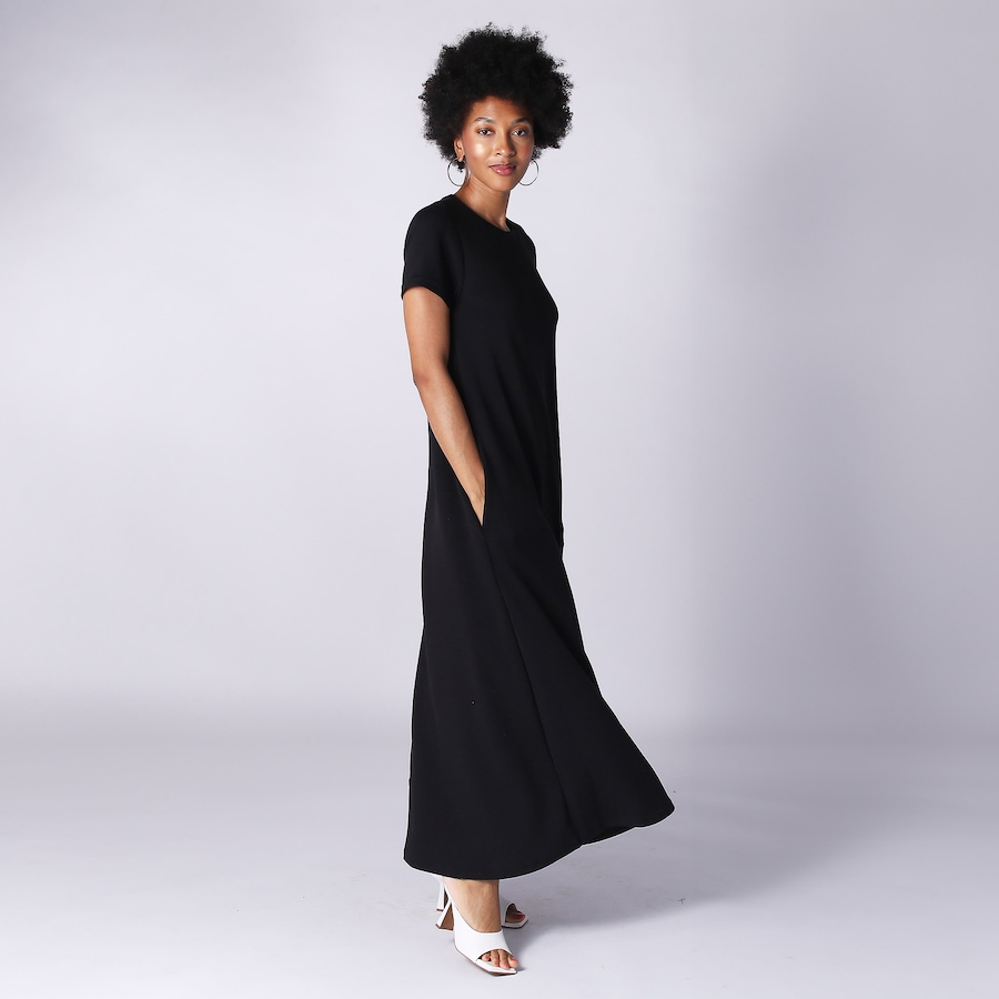 Image 252903_BLK.jpg, Product 252-903 / Price $52.33, Brain Bailey Crew Neck Scuba Maxi Dress from Brian Bailey on TSC.ca's Fashion department