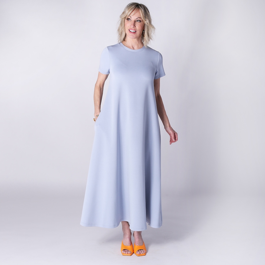 Image 252903_BLU.jpg, Product 252-903 / Price $52.33, Brain Bailey Crew Neck Scuba Maxi Dress from Brian Bailey on TSC.ca's Fashion department