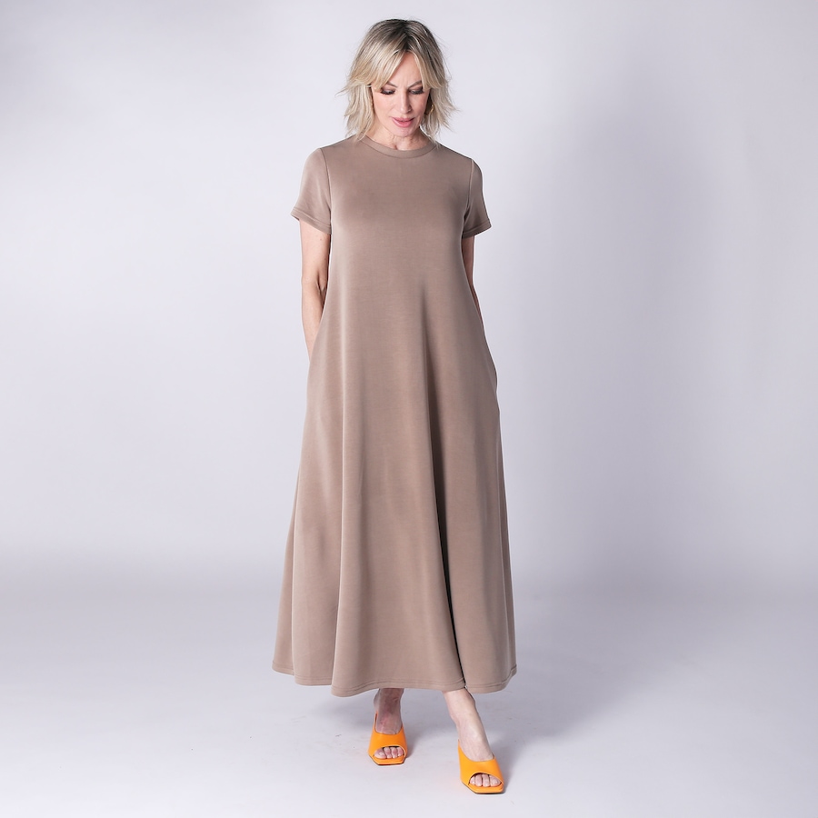 Image 252903_MOC.jpg, Product 252-903 / Price $52.33, Brain Bailey Crew Neck Scuba Maxi Dress from Brian Bailey on TSC.ca's Fashion department