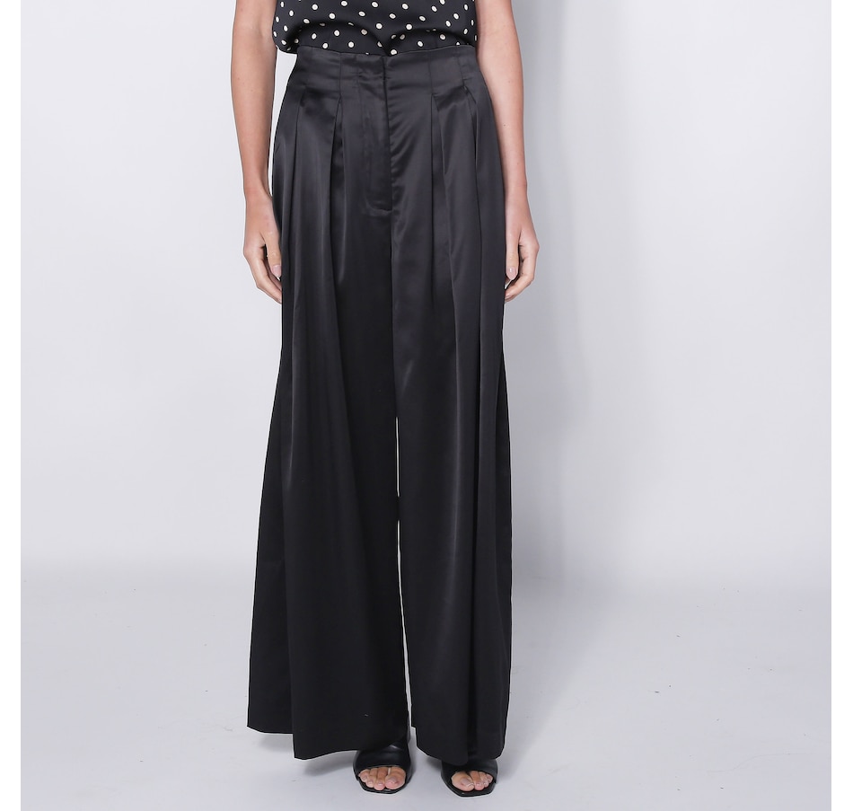 Image 252961_BLK.jpg, Product 252-961 / Price $19.33, Modern Identity Pleated Button Front Wide Leg Pant from Modern Identity on TSC.ca's Fashion department