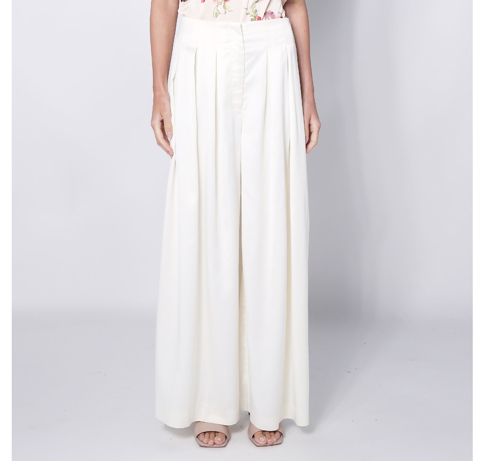 Image 252961_OWH.jpg, Product 252-961 / Price $19.33, Modern Identity Pleated Button Front Wide Leg Pant from Modern Identity on TSC.ca's Fashion department