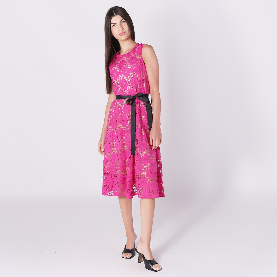 Image 252972_FUS.jpg, Product 252-972 / Price $44.33, Isaac Mizrahi Fit & Flare Lace Midi Dress from Isaac Mizrahi New York on TSC.ca's Fashion department