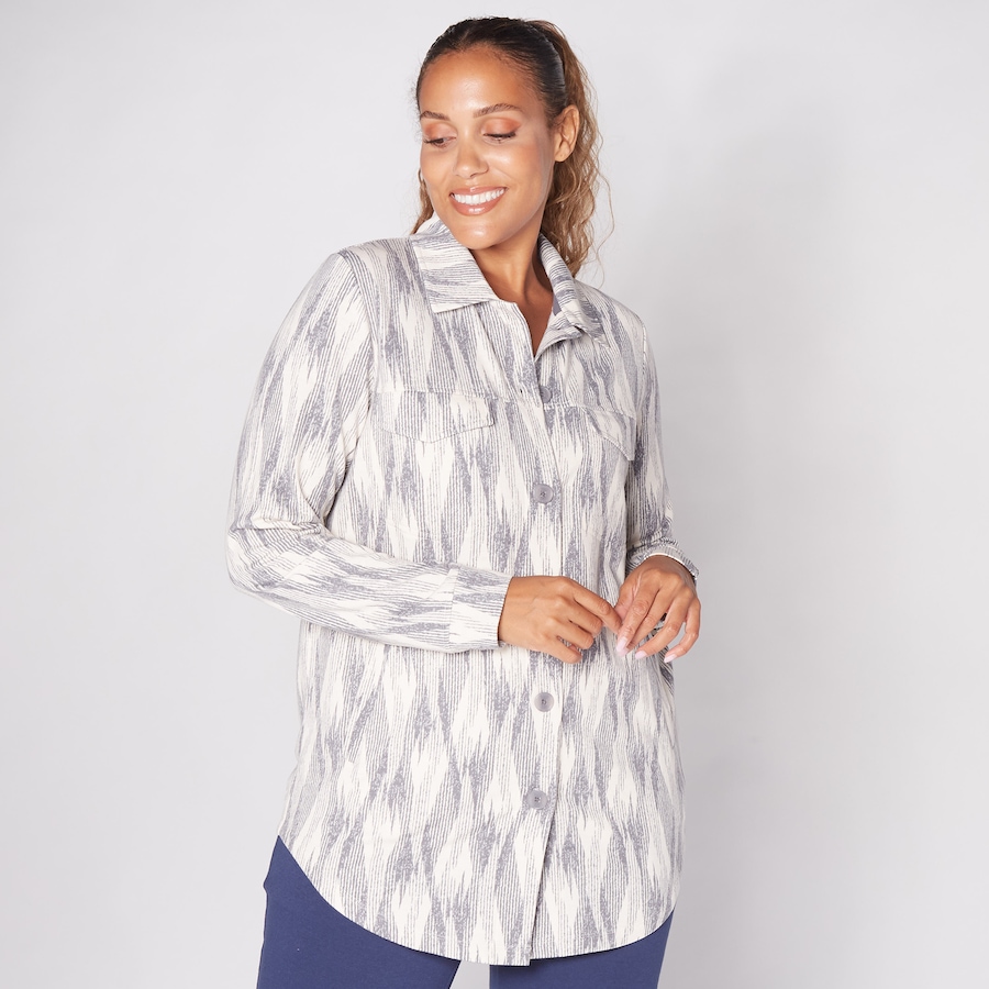 Image 253061_ABGEO.jpg, Product 253-061 / Price $26.33, Cuddl Duds Comfortwear Button Up Shacket from Cuddl Duds on TSC.ca's Fashion department