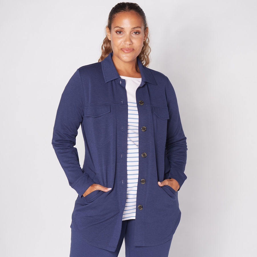 Image 253061_OXFNY.jpg, Product 253-061 / Price $26.33, Cuddl Duds Comfortwear Button Up Shacket from Cuddl Duds on TSC.ca's Fashion department