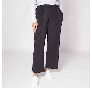 Cuddl Duds Variegated Rib Smocked Waist Lounge Pant