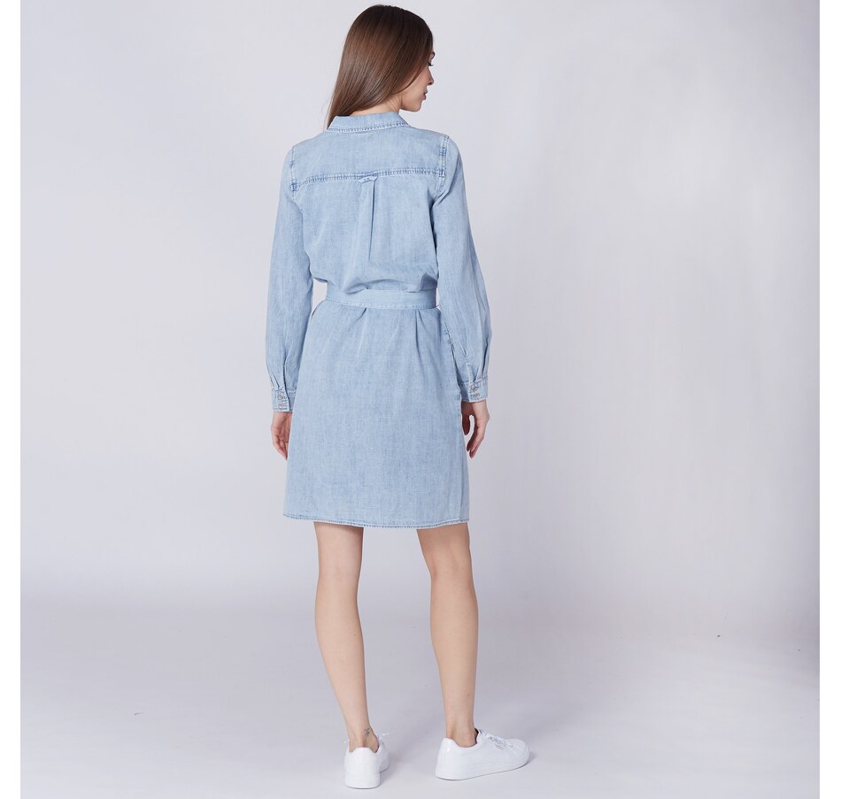 Image 253102_ALTMORE2.jpg, Product 253-102 / Price $89.99, Bellina Long Sleeve Belted Denim Dress from Bellina on TSC.ca's Fashion department