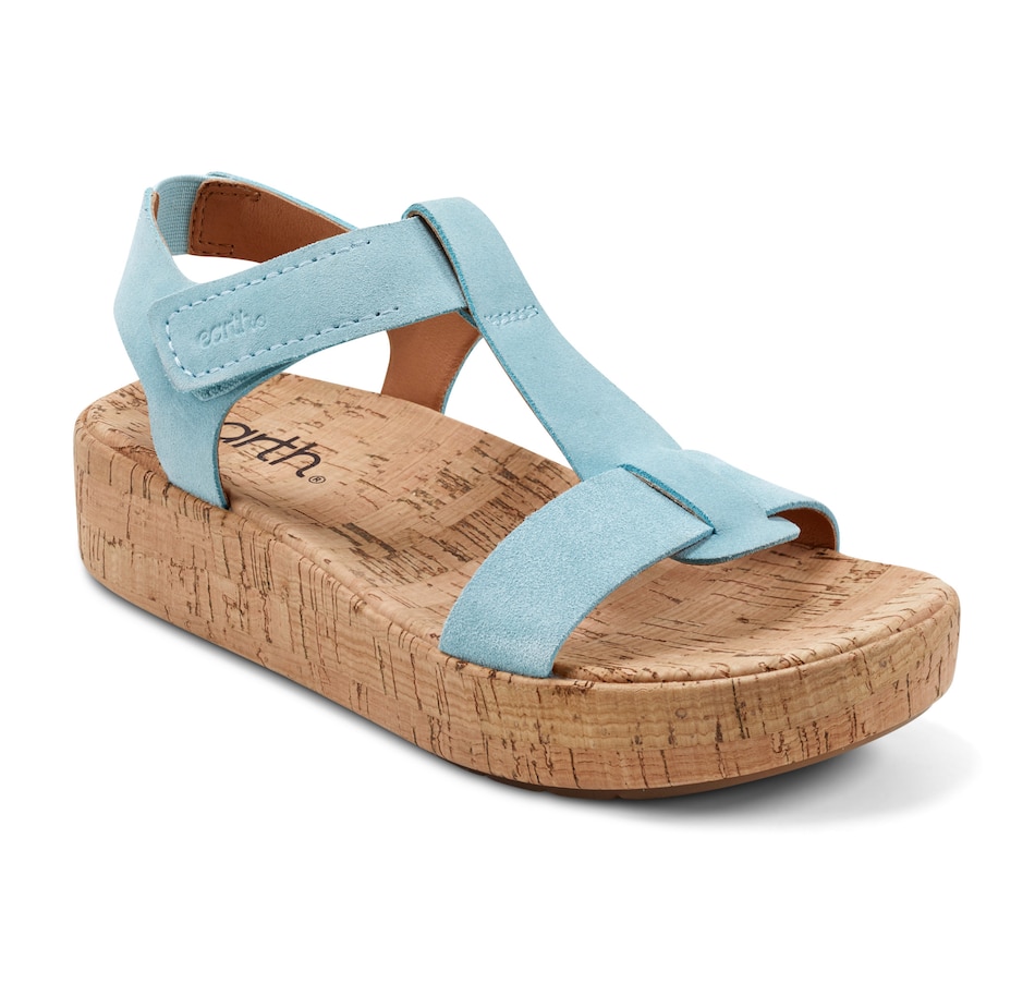 Image 253326_BLU.jpg, Product 253-326 / Price $69.88, Earth Shoes Shari Ankle Strap Wedge Sandal from Earth Shoes on TSC.ca's Shoes department