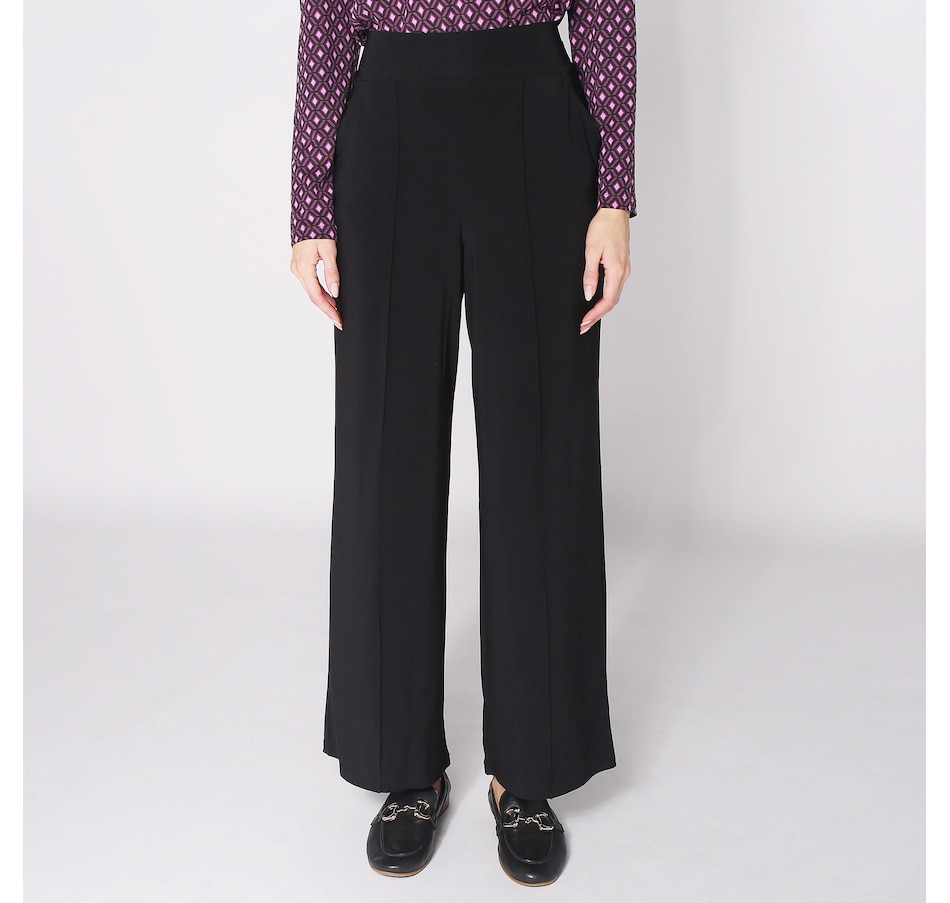 Image 253397_BLK.jpg, Product 253-397 / Price $79.99, Kim & Co. Rachel Deluxe Brazil Knit Pintuck Wide Leg Pant with Pockets from Kim & Co. on TSC.ca's Clothing & Shoes department