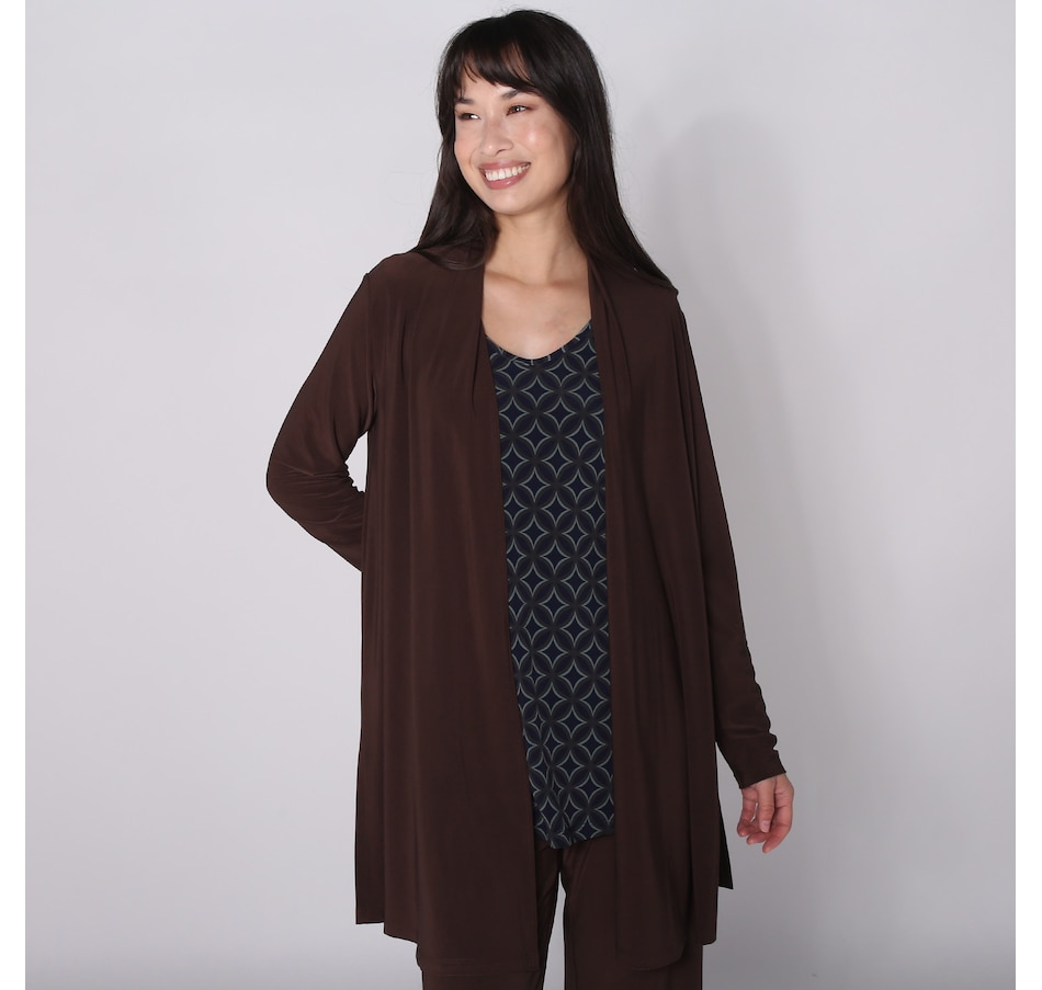 Image 253400_COF.jpg, Product 253-400 / Price $19.33, Kim & Co. Deluxe Brazil Knit Long Sleeve Cardigan with Slits from Kim & Co. on TSC.ca's Fashion department