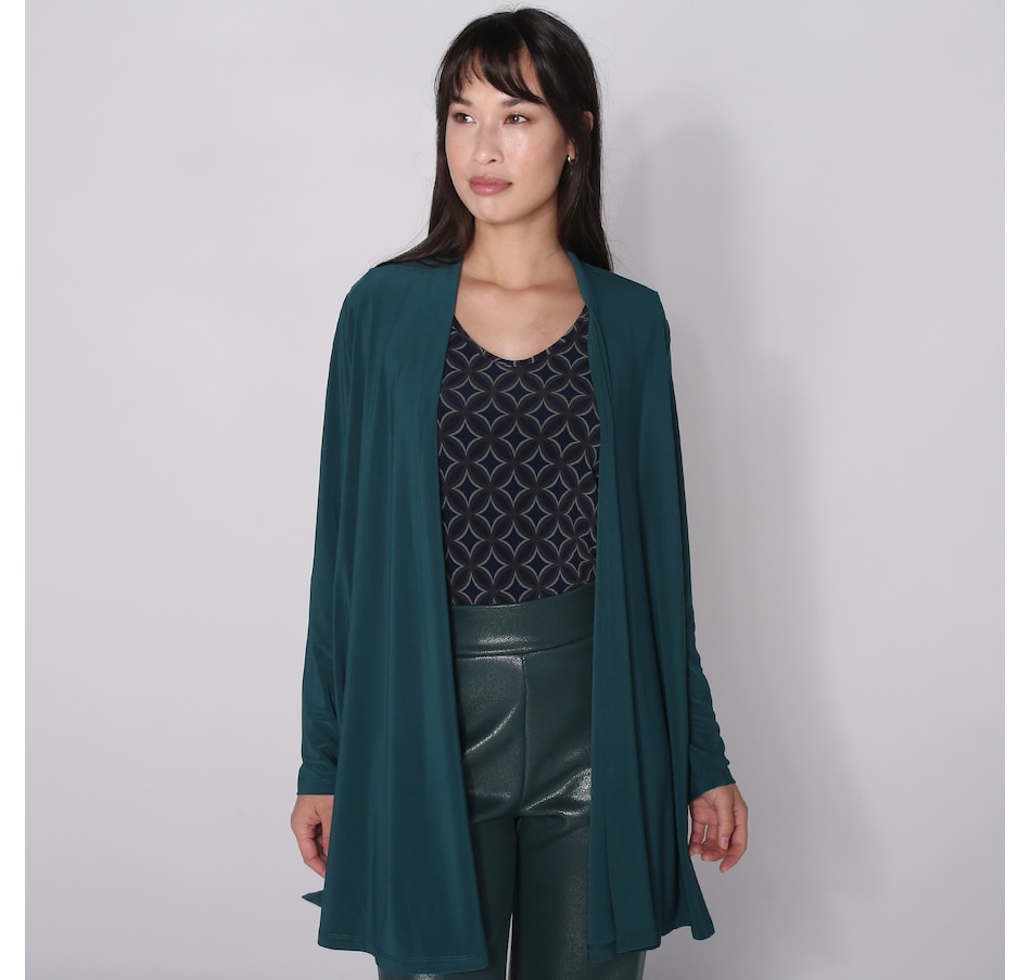 Image 253400_DEEGN.jpg, Product 253-400 / Price $19.33, Kim & Co. Deluxe Brazil Knit Long Sleeve Cardigan with Slits from Kim & Co. on TSC.ca's Fashion department