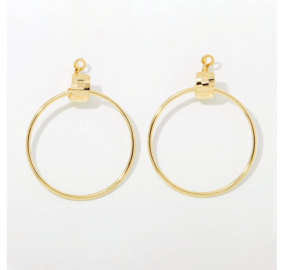 Image 253425_YGPLG.jpg, Product 253-425 / Price $139.99 - $169.99, Silver Gallery Sterling Silver Omega Clip Door Knocker Hoop Earrings from Silver Gallery on TSC.ca's Jewellery department