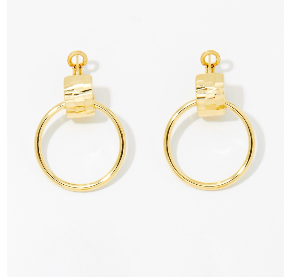Image 253425_YGSM.jpg, Product 253-425 / Price $139.99 - $169.99, Silver Gallery Sterling Silver Omega Clip Door Knocker Hoop Earrings from Silver Gallery on TSC.ca's Jewellery department