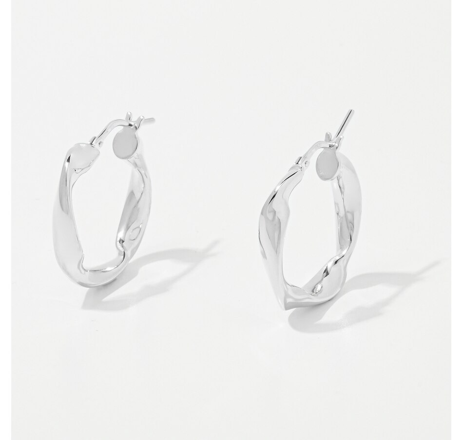 Image 253428_SIL.jpg, Product 253-428 / Price $29.88, Silver Gallery Sterling Silver Swirl Hoop Earrings from Silver Gallery on TSC.ca's Jewellery department