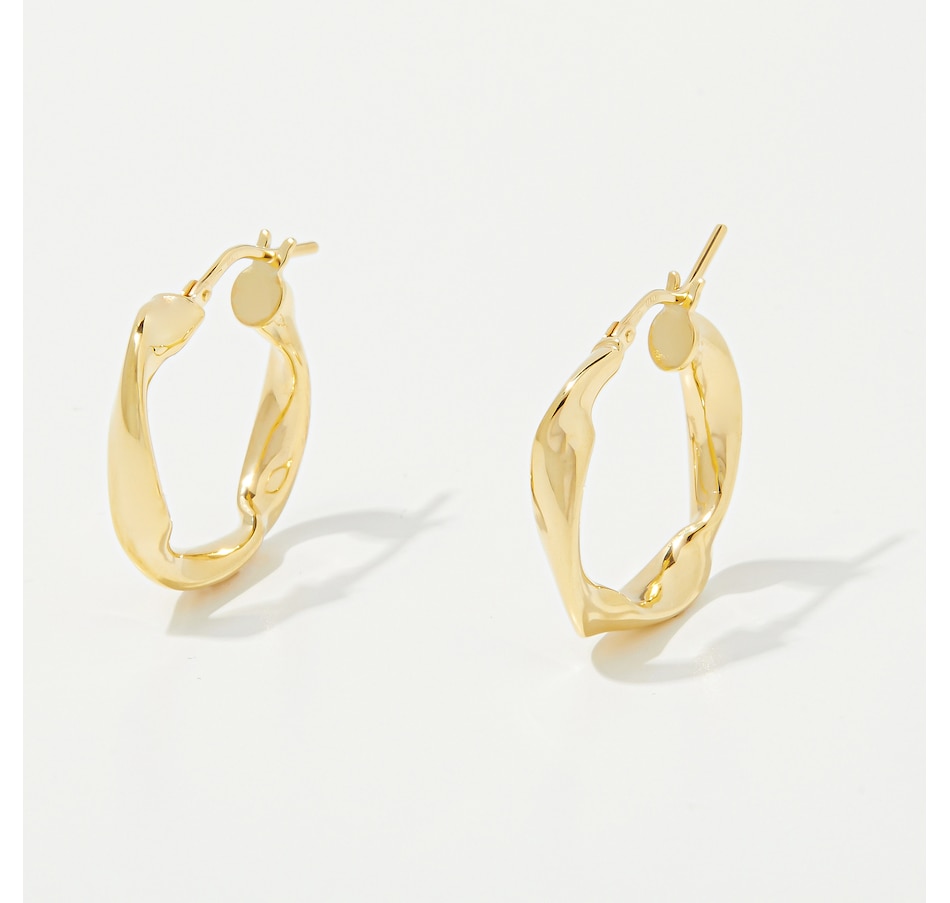 Image 253428_YGP.jpg, Product 253-428 / Price $29.88, Silver Gallery Sterling Silver Swirl Hoop Earrings from Silver Gallery on TSC.ca's Jewellery department