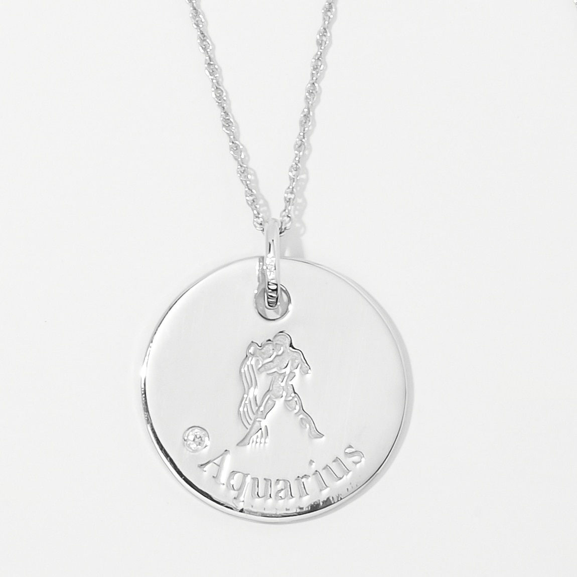 Silver Gallery Sterling Silver/Rhodium Plated Horoscope Pendant