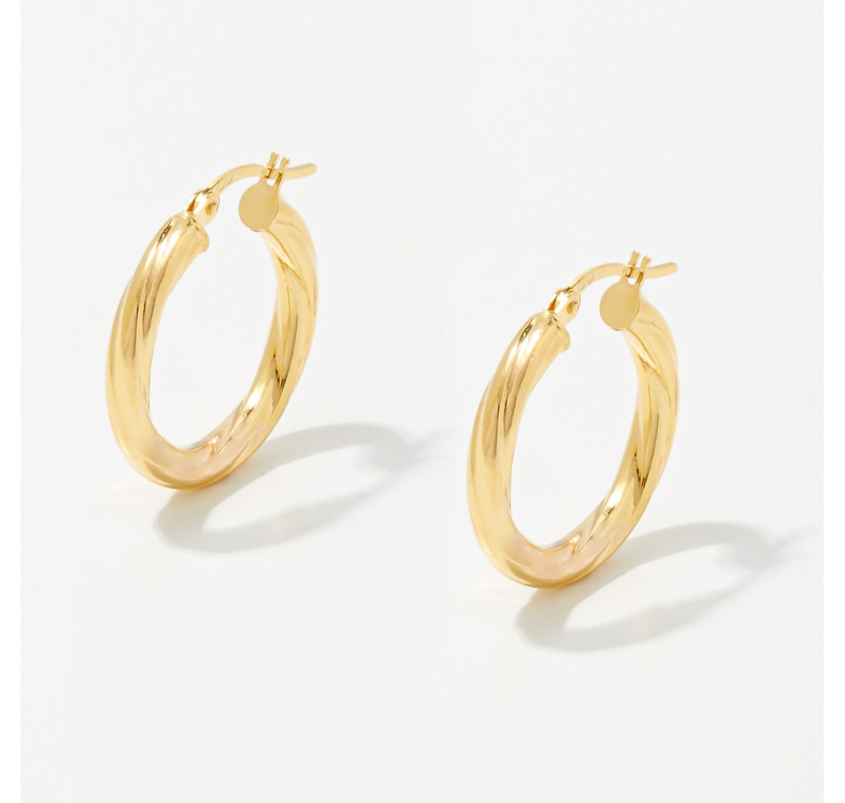 Image 253519_ALTMORE1.jpg, Product 253-519 / Price $229.99, TruGold 10K Yellow Gold Twisted Patterned Hoop Earrings from TruGold on TSC.ca's Jewellery department