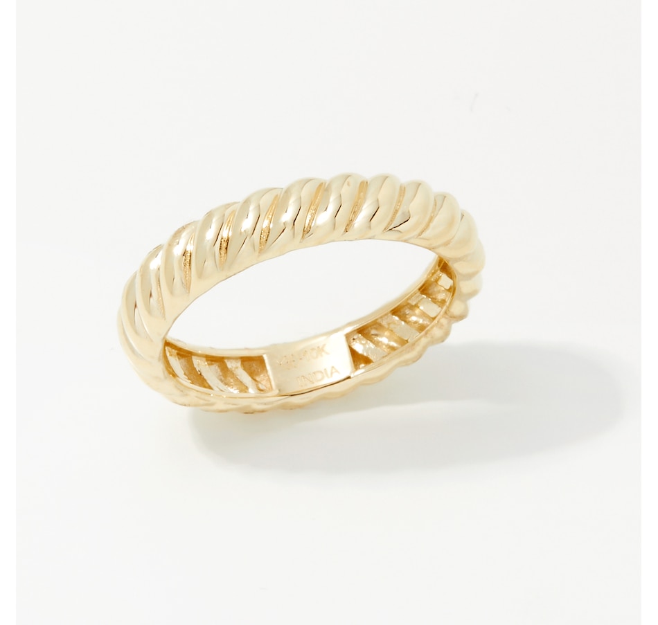 Image 253520.jpg, Product 253-520 / Price $379.33, TruGold 10K Yellow Gold Twisted Patterned Band from TruGold on TSC.ca's Jewellery department