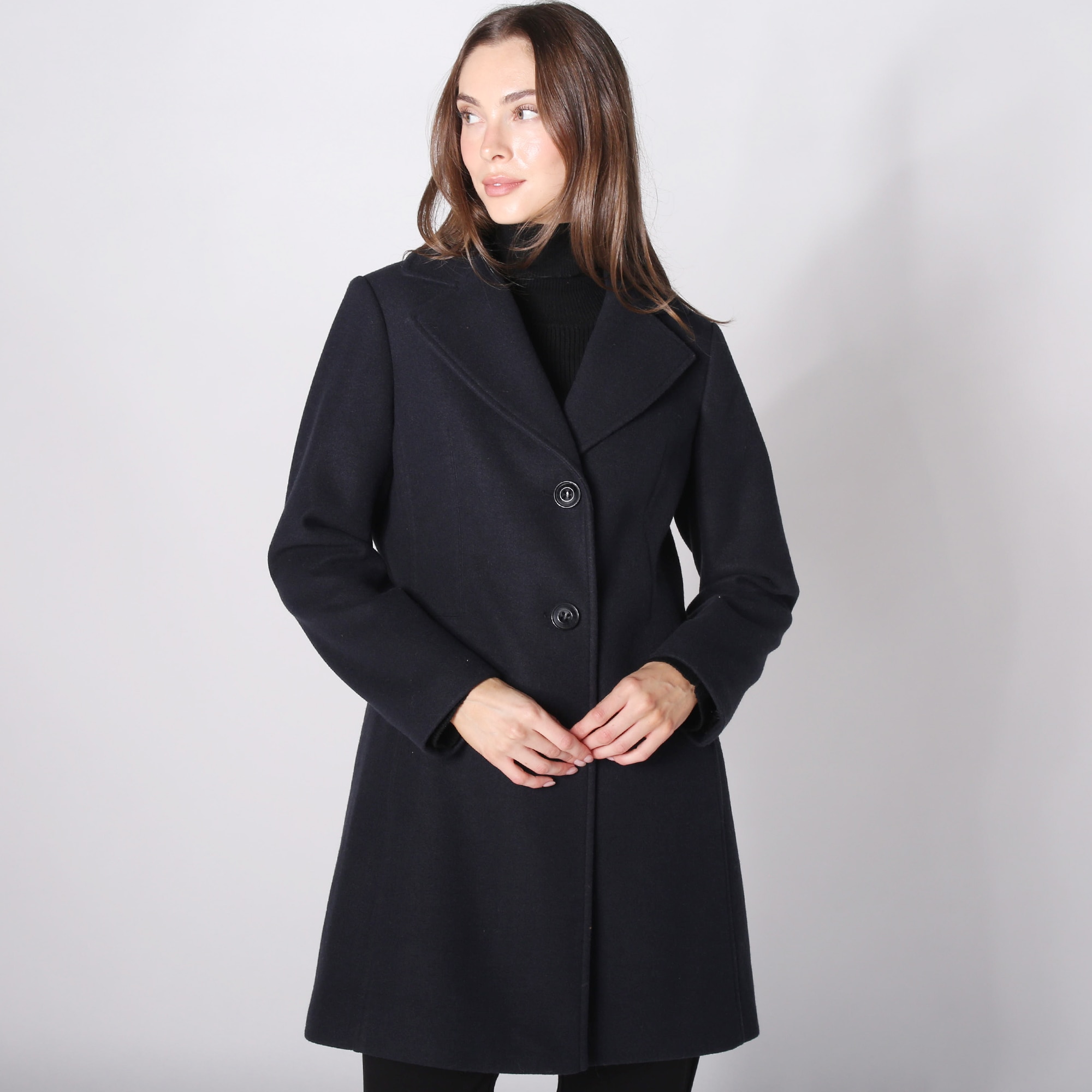 Eaphi　エフィ　アウター　NO COLLAR WOOL CHECK COAT Eaphi no collar wool check coat