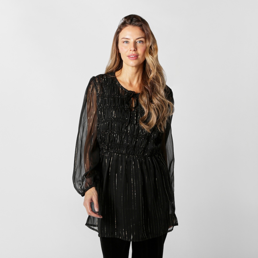 Image 253628_BGO.jpg, Product 253-628 / Price $31.33, Guillaume Lurex Trim Blouse with Cami from Guillaume on TSC.ca's Fashion department