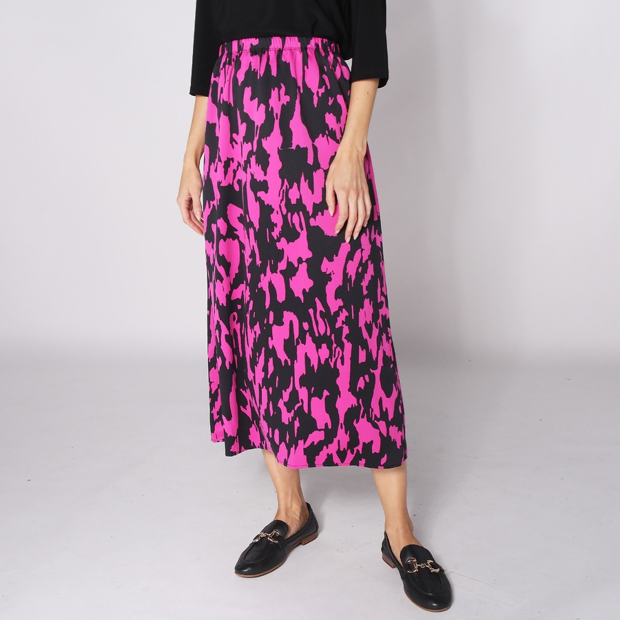 Image 253698_MAB2.jpg, Product 253-698 / Price $14.33, Kim & Co. Printed Textured Satin Elastic Waistband Long A-Line Skirt from Kim & Co. on TSC.ca's Fashion department
