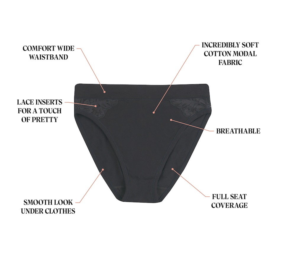 Image 253720_ALTMORE3.jpg, Product 253-720 / Price $5.88, Bali Cotton Modal Hi-Cut Lace Panty from Bali on TSC.ca's Fashion department